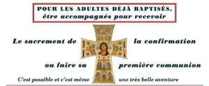 « Parcours Néophytes », Pour les Adultes déjà Baptisés…